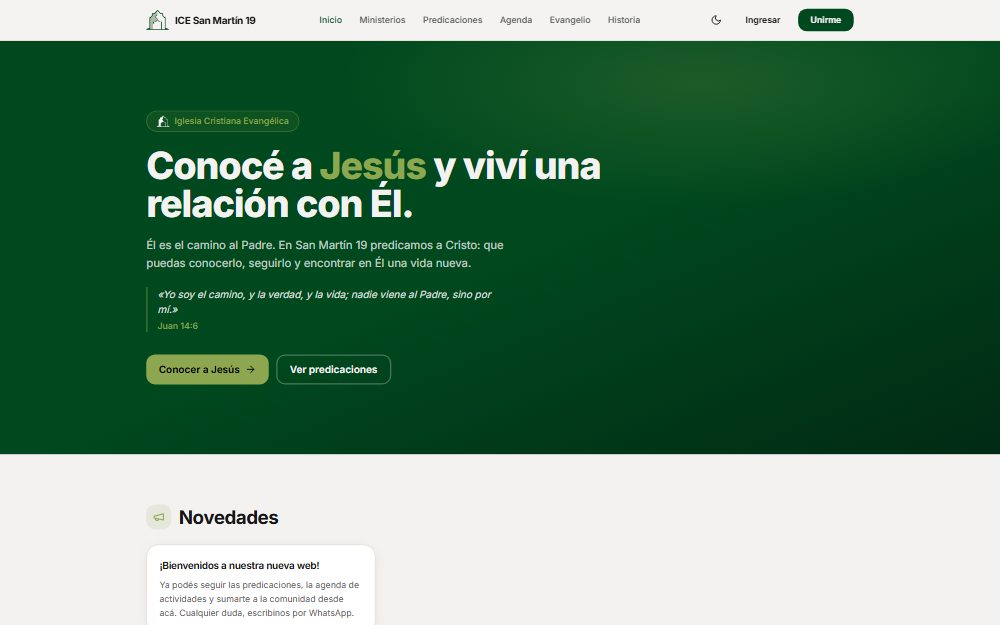 Sitio web de ICE San Martín 19
