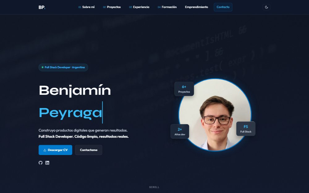 Portafolio personal de Benjamín Peyraga